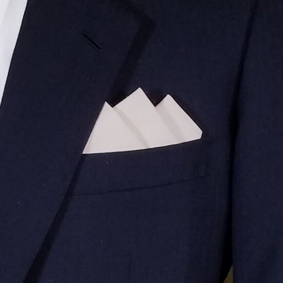 NEW Cream 100% Cotton Pre-Folded Pocket Square Handkerchief Insert - Picture 1 of 7